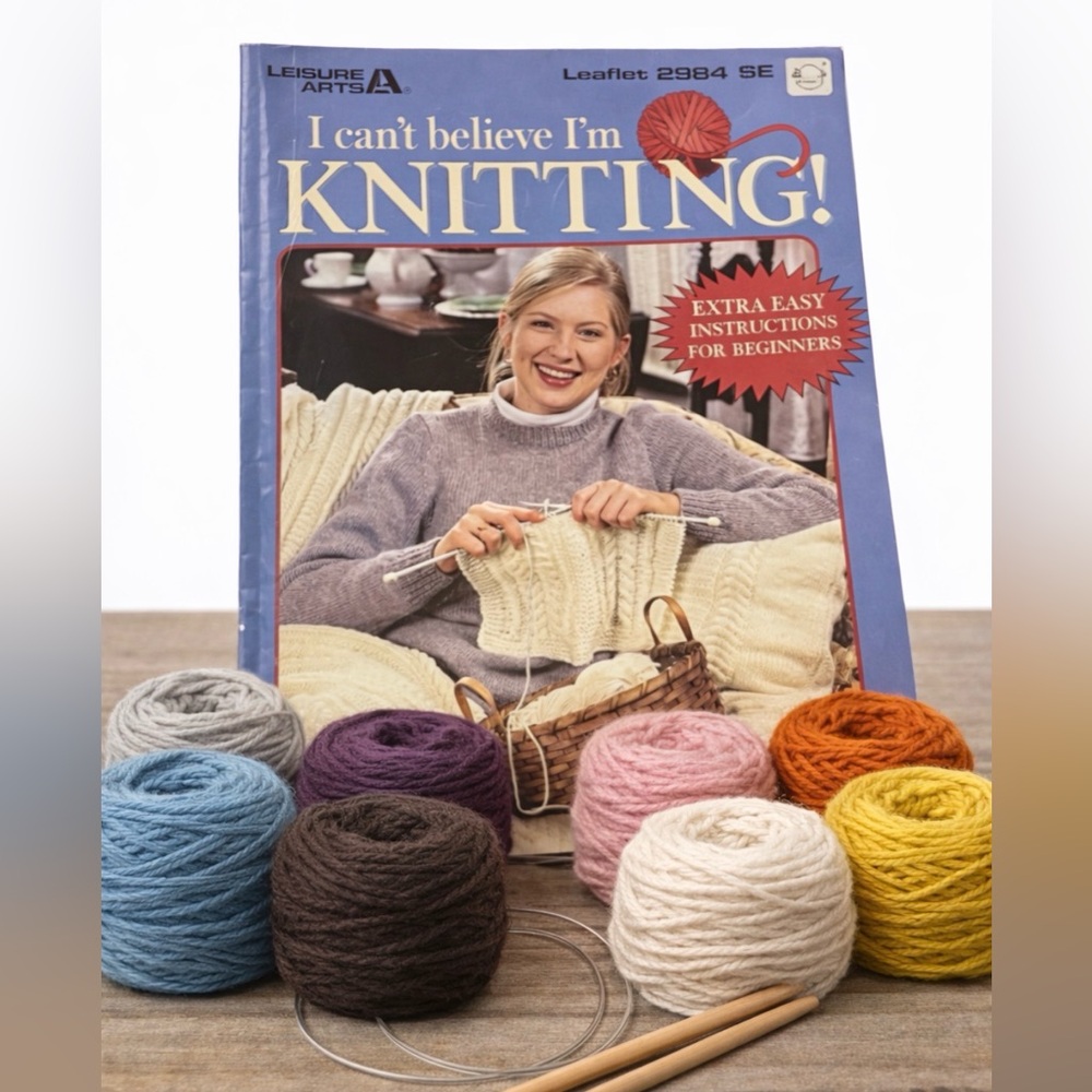 BOOK LEISURE ARTS I Can't Believe I'm KNITTING! Instruction Book LEAFLET 2984